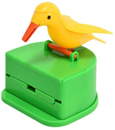 Bodhi2000 Zahnstocherhalter, Typ automatischer Zahnstocherhalter, Vogel-Zahnstocherspender, automatischer Zahnstocherhalter mit Einer Zahnstocherbox, tragbare Küchendekoration aus Kunststoff A