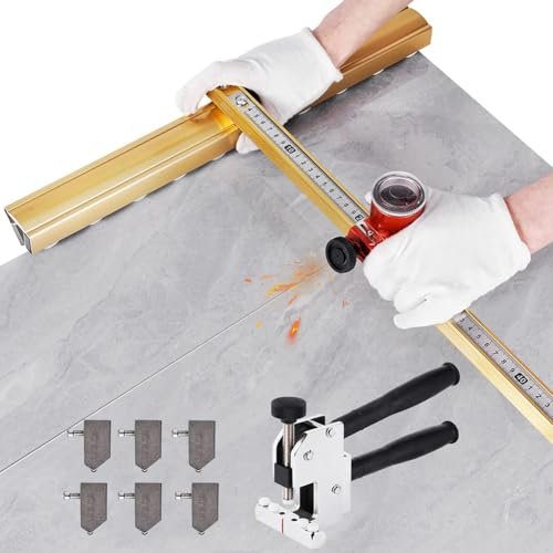 Cortador profesional de azulejos de cerámica de porcelana, cortador manual de azulejos, cortador de azulejos en T grande, herramientas manuales con alicates para azulejos de alta resistencia 0.6m