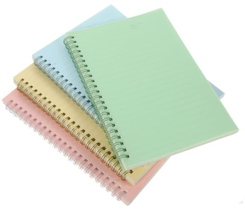 SHINEOFI 4 Stück A5 Spulenbuch Notizbücher Hefte für die Schule College-liniertes Notizbuch Notizblöcke Arbeitsheft kleines Notizbuch Schülernotizbuch leer Anmerkungen Memorandum Bürobedarf