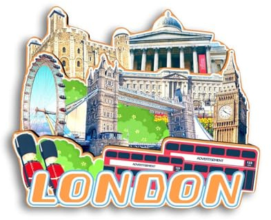Quwsne Kühlschrankmagnet, London, Großbritannien, Kühlschrankmagnet, Stadt, Reise, Souvenirs, Touristengeschenke, 3D-Lichtzeichen, handgefertigt, Handwerk, Heimdekoration – 1298
