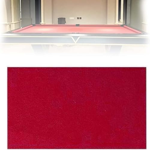 Generisch Billardtisch-Filz-Set 7/8/9 Fuß Mit 6 Kissen Dauerhaft Professionelle Billardtischdecke Billardtisch-Kissenauflage Für Indoor-Billardsport Billardtischdecken Zubehör,Rot,8Ft