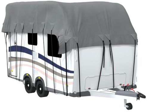 vidaXL Dachplane für Wohnwagen Grau 600x300 cm Vliesstoff