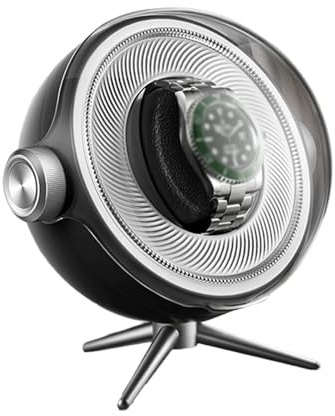 HJYryhyfddply Remontoir Montre Automatique, Boîte de Montre Rotative, Boîte de Remontoir de Montre, Alimenté par Batterie Ou USB, Convient Aux Montres pour Femmes et Hommes(Gray)