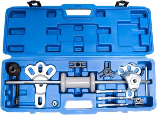 GEARCELL Slide Hammer Wheel Axle Hub Puller Set, 9 Way Slide Hammer Puller Set Dent Shaft Adapter, Set of 18