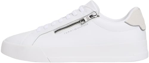Tommy Hilfiger herr TH Court Zip FM0FM05730 låg topp, vit (vit), 11, Vitt, 46 EU