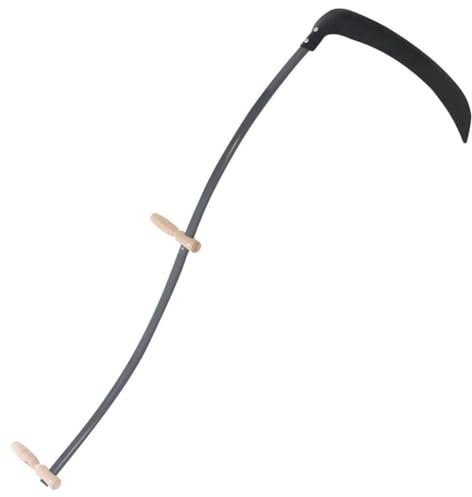 Falce con Mola 145 cm, Falce per erba Manico Lungo, Falce daFieno,Falce da Fieno Professionale, Falce per erba, Falce (2,52KG)