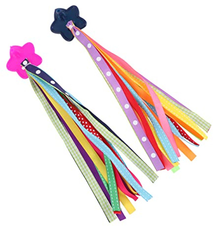 NULYLU Bunte Fahrradlenker Fähnchen Streamers für Dekoration Spaß Zubehör für Kinderfahrräder und Roller