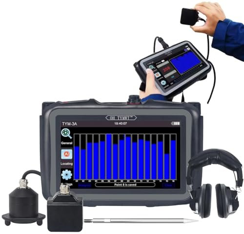 Detector de fugas de agua profesional, sensor geófono de fugas de tuberías subterráneas con auriculares, detector de fugas de tuberías industriales inteligentes, herramientas de plomería for el hogar