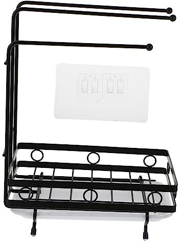 GALPADA Perchero De Pared Para Trapos Escurridor De Cocina De Doble Uso Para Trapos y Esponjas Organizador De Esponjas De Cocina