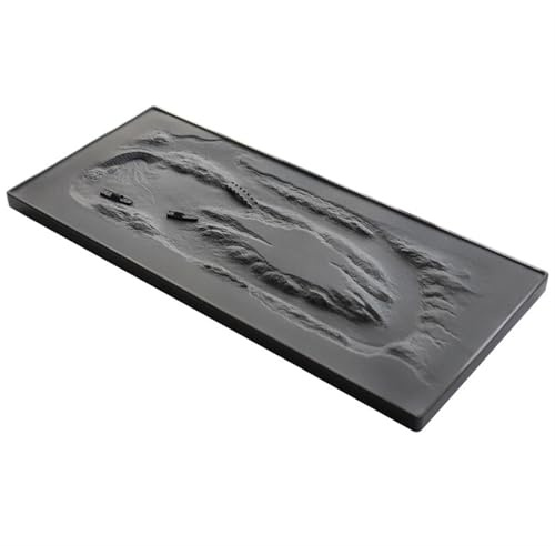 Hoja de té Hoja de té de ebonita natural Mesa de té de piedra Kung Fu Tea Sea Home Simple Bubble Tea Pizarra Juego de té Plato de té(60 * 30 * 3cm)
