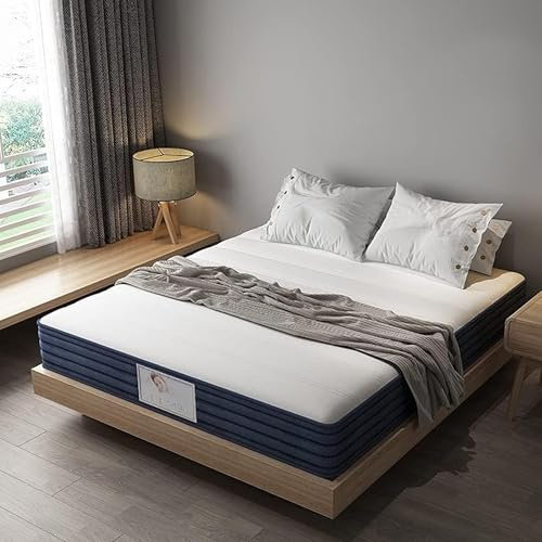 TEENO Ressorts Matelas 160x200x22cm Ressorts Mousse polyuréthane et 22CM mémoire de Forme, Matelas à Ressorts Ensachés et à Mémoire de Forme, 7 Zones, Soutien Parfait, Respirant (160x200x22)