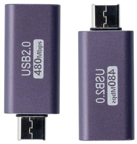 Hoite 2-delad USB C till USB B-adapter, typ C till MIDI-kontakt, typ C hane till USB B hona skrivaradapter för DAC, DJ-styrenhet, tangentbord och skrivare (rak)