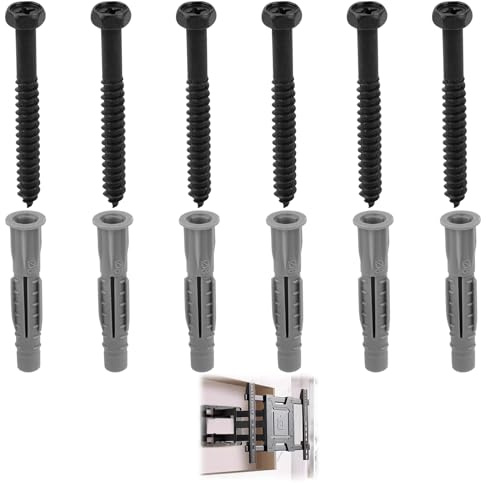 6PCS M8 Lag Bolt Wall Plug, 6PCS Heavy Duty Screws (M8 x 70mm), Screws and Wall Plugs Set, For Securely Mounting Aerial Masts, Shelves on Concrete, Wood, and Brick Walls, Universal Compatibility