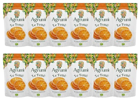 Fette disidratate di arance BIO Agrumì - Confezione da 12 sacchetti da 20gr