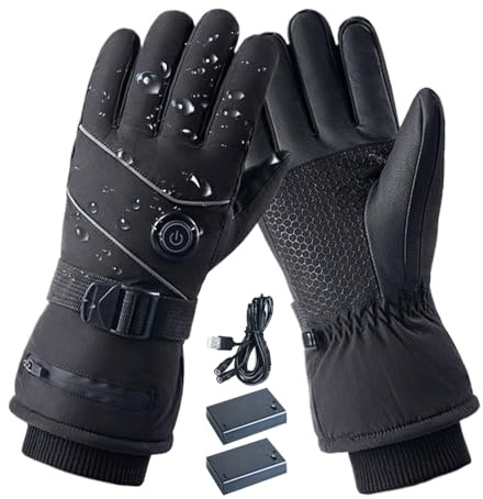 Beheizte Arbeitshandschuhe, 3 Modi, verstellbar, elektrisch, Vollfinger, tragbare Handschuhe, Fäustlinge, Touchscreen-Handwärmer für Reisen, Arbeit, Schnee, Radfahren, Zuhause, Outdoor, Skifahren