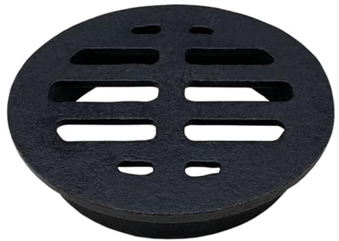 LIGUOYI Ablaufabdeckung Rund Gusseisen Bodenablauf 50mm Bis 250mm Durchmesser Ablaufabdeckung Für Den Außenbereich, Filter Gitterabdeckung Pflegeleicht Hohe Tragkraft(250mm)