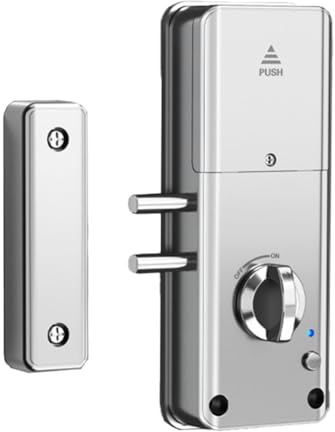FACAIIO Cerradura de Puerta Invisible Inteligente Compatible con Aplicación TTLock y Tarjeta IC, Control Bluetooth para Puertas de Madera, Seguridad Antirrobo, Fácil Instalación, Negro