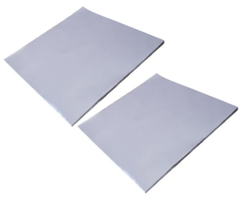 Homoyoyo Papier Aluminium Multifonction 50 Feuilles en Étain Argenté, Résistant à L'huile et Sûr pour Cuisson au Four et Cuisson Vapeur, pour Poulet et Aliments