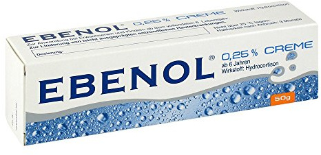 Ebenol, Creme, für Hautentzündungen, Hydrocortison, 50 g | Hautentzündungen, Hydrocortison, Creme, ab 6 Jahren, Packungsgröße: 50 g