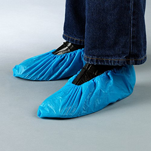 100 Stück - Extra-Starke CPE-Überschuhe, OP Schuhüberzieher, Überziehschuhe, Einweg Schuhüberzug