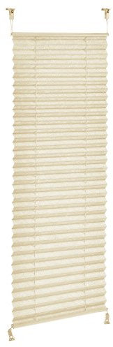 Neuhaus Klemmfix Plissee 75 x 150 cm Creme Sonnen und Lichtschutz Blickdicht ohne Bohren