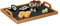 Relaxdays 6 x 40,5 x 32 cm, Vassoio da Portata, Tavola in Ardesia, 2 Manici, Decorativo, da Cucina, HLP Naturale, Effetto Legno