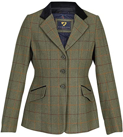 Shires Aubrion Saratoga Childs Riding Jacket - Red/Yellow/Blue Check: 30