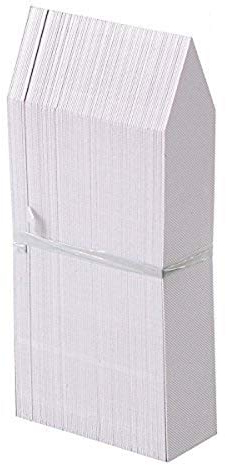 Miya - Etichette per Piante, in plastica, Misura XL, 2,5 x 15 cm, Resistenti alle intemperie, 50 Pezzi, Colore: Bianco