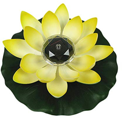 Uonlytech Solarbetriebene Poolbeleuchtung als LED Lotusblume aus Eva und Acryl Schwimmende Dekorationsleuchte für Sommer und Gartenteiche mit Einzigartigem Design