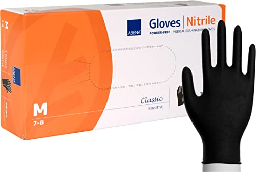 ABENA Nitrile Medical Gloves | Examination Gloves | Clinical Gloves for Medical Supplies | Powder Free Gloves for Professional Medical Gloves | Non Latex Gloves | Gloves | Pack of 100