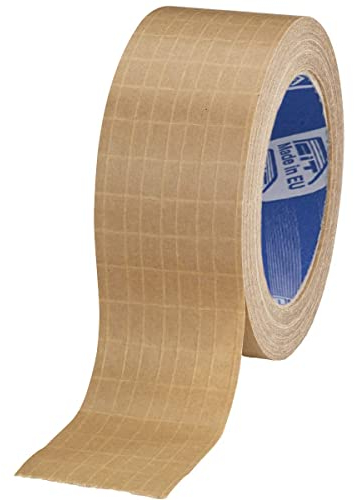 ACIT Nastro Adesivo per pacchi in Carta Rinforzata 50m x 50mm, nastro da imballo rinforzato, nastro resistente per cartoni pesanti