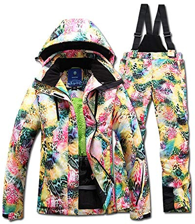 Skianzüge Winter Ski Anzug Weibliche Jacke Set Qualitäts-windundurchlässige wasserdichte Warm Big Yards Bunte helle Frau Skianzug-Sets Frauen Overalls Winter Outdoor Schneeanzüge