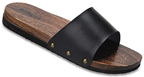 YXCKG Sandali con Zoccoli di Legno, Infradito e Pantofole Piatte da Esterno, Scarpe Tradizionali Giapponesi Aperte in Punta, Suola Antiscivolo per Uomo e Donna