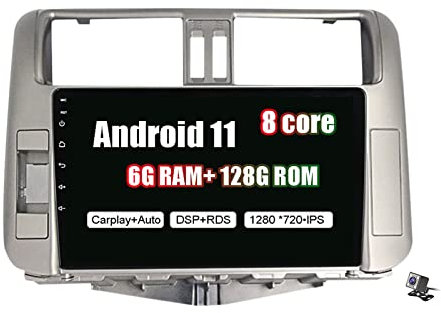 Navegación del Coche GPS Autoradio Android Coche Radio para Land Cruiser Prado 150 2009-2013 Soporta SWC Bluetooth WiFi FM RDS Dab+ OBD USB Carplay Car Stereo