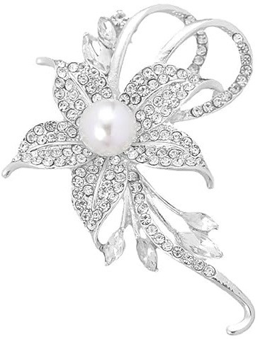Blume Band Brosche, Vintage elegante einzigartige Kristall Brosche, Mode Strass Brosche, Pin Abzeichen, Zubehör Schmuck Geschenke, Strass Kno