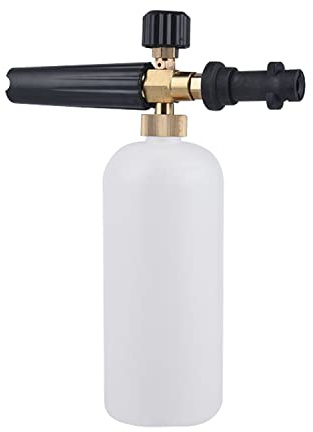 AIM Tools 1L Einstellbar Schaumdüse Schaumlanze Seifenspender Flasche Kompatibel mit Kärcher K2 K3 K4 K5 K6 K7 Hochdruckreiniger Autowäsche Gun, Schneeschaum Schaumpistole