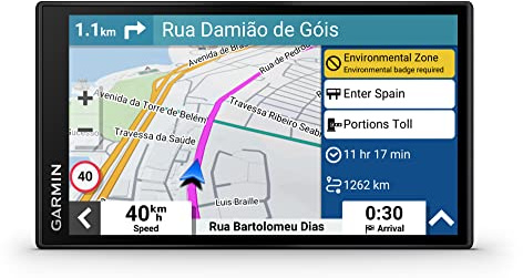 Garmin [Renewed] DriveSmart 66 MT-S 6 Inch Sat Nav with Amazon Alexa, Map Updates for UK, Ireland and Full Europe, Environmental Zone Routing, Bluetooth Hands-Free calling and Live Traffic (Renewed)
