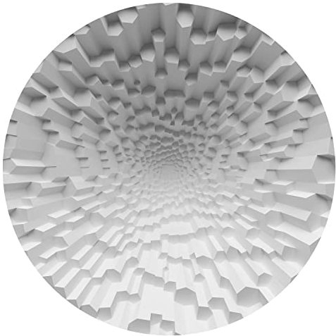 murando runde Fototapete selbstklebend 3D Effekt 230x230 cm Tapeten Wandtapete XXL Moderne Wanddeko Design Wand Dekoration Wohnzimmer Schlafzimmer Büro Flur optische Illusion Abstrakt