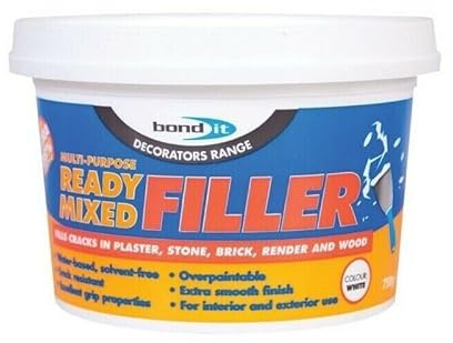 Bond it 750g Ready Mixed Multi Purpose Internal/External Filler Wall Plaster Stone Wood 750 Grams Off white paste