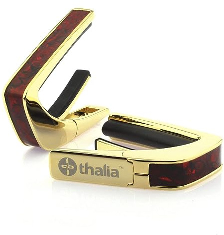 Thalia Exotic Shell Series Kapodaster mit Gold-Finish und Crimson Paua Einlage