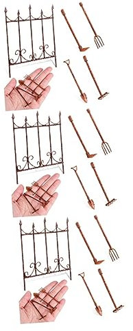BESPORTBLE 15pezzi Miniature Garden Tools Rake Shovel and Spade for Creative Landscape Decoration High Garden Accessories