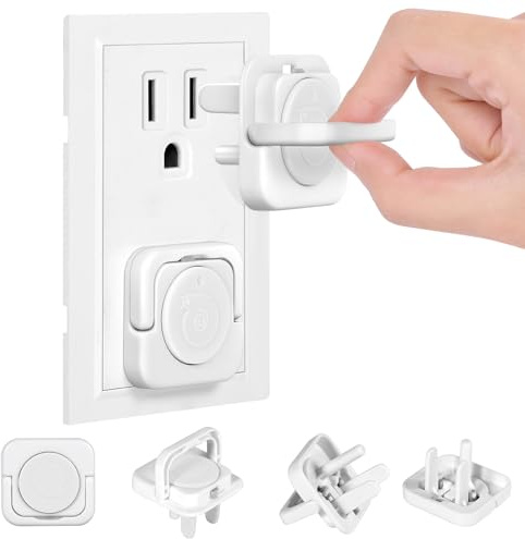 Outlet Covers Baby Proofing, 40 Pack Child Proof Plug Socket Covers Electric Plug Protectors Safety Caps to Prevent Power Shock, for US 3-Prong, White