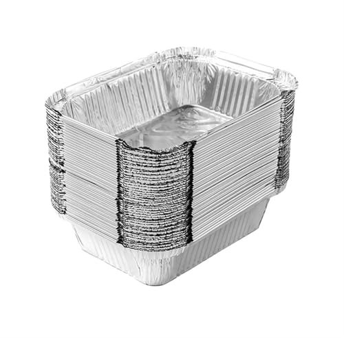 YDYAENIO Vaschette Alluminio 50 Pezzi di Vassoio in Alluminio for Alimenti Ispessito, Contenitore for Barbecue, for Utensili da Cucina(230ML)