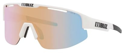 Bliz Sportbrille Matrix matt weiß coral/orange mirror blue