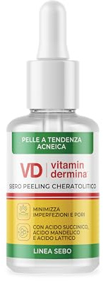 VITAMINDERMINA Linea Sebo Crema Trattante Sebonormalizzante 40 ml – Per Pelli Grasse, Impure e a Tendenza Acneica – Con 5 Ceramidi, Acido Succinico e Vitamin Complex® – Seboregolatrice e Lenitiva