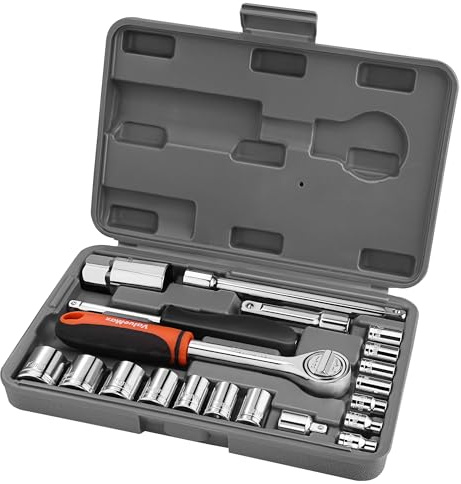 ValueMax Metric 1/4 & 3/8 Drive Socket Set, 21PCS 4-19mm Socket Wrench