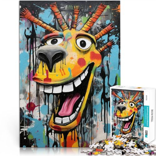 Quizspiel Leuchtende Graffiti-Straßenkunst 1000-teiliges Puzzle für Teenager 26x38cm Lernspiel für Geburtstag, Weihnachten für ab 14 Jahren