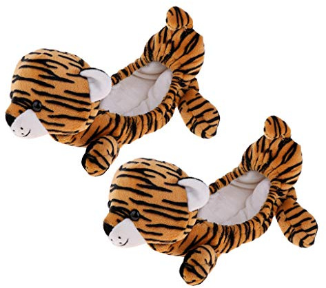 1 paire de protections fantaisie en tissu éponge pour patinage artistique, hockey - Taille 26-38 - Tigre