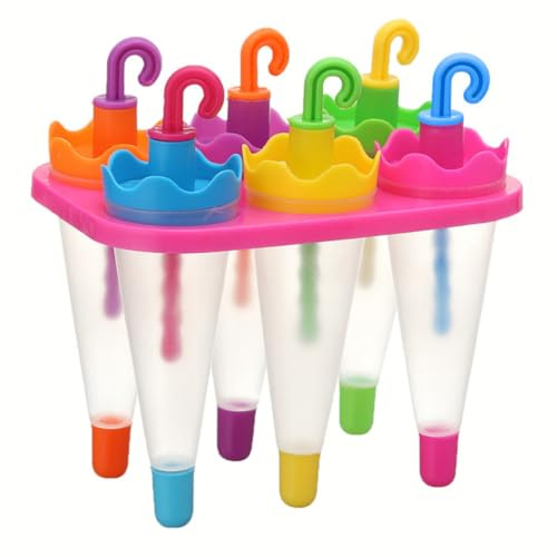 Lurrose 2 Juegos De Moldes Para Hacer Helado 6 Celdas, Plástico Seguro, Reutilizables, Desmontables, Fáciles De Limpiar Para Uso Familiar Cocina