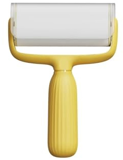 12 rotoli Tearable Lint Roller Rotolo Appiccicoso Carta Polvere Tergicristallo Pet Capelli Vestiti Tappeto Tousle Remover Sostituibile Spazzola di Pulizia Accessori per Vestiti, Divano, Letto(Yellow)